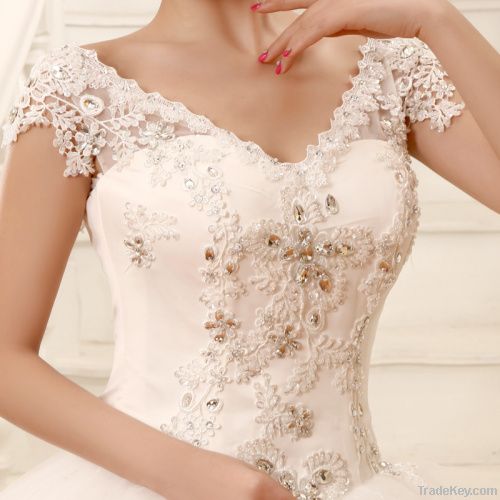 SWEETHEART NECKLINE two shoulder a word should wedding dress