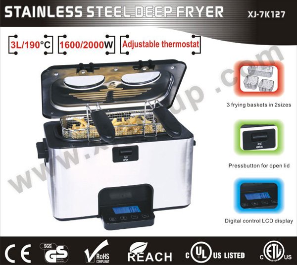 Digital Stainless Steel Deep Fryer  XJ-7K127