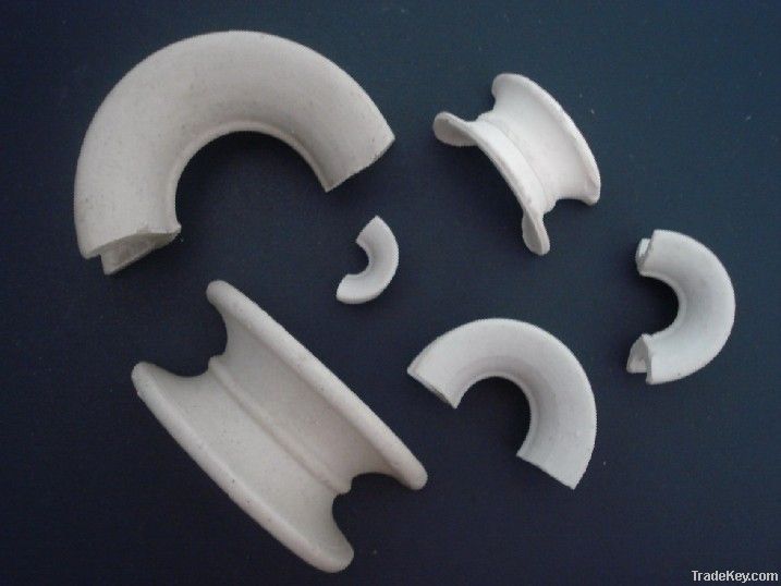 Ceramic saddle ring