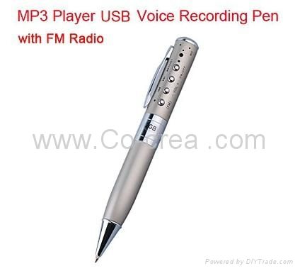 4GB USB Voice Recording Pen with FM Radio