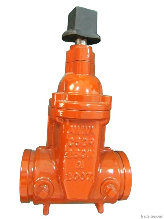 FM/UL-NRS-Gate Valve-300 PSI AWWA C509 Grooved-End