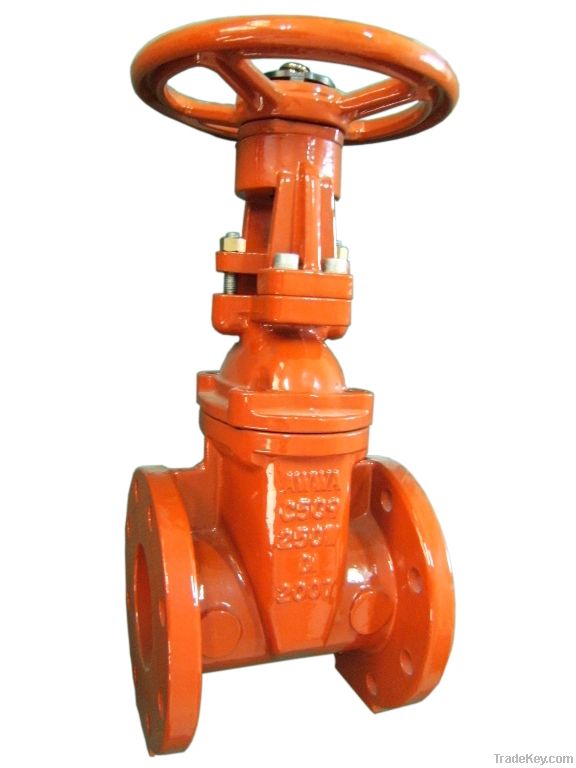 FM/UL-OS&amp;Y Gate Valve300PSI AWWA C509 Flanged-End