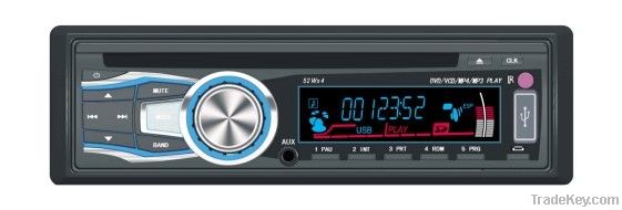 One din car DVD player with USB SD aux in interface and detachable pan