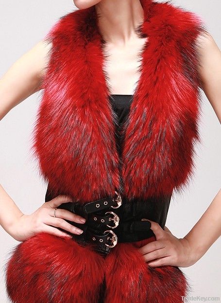 Raccoon fur / sheep skin vest