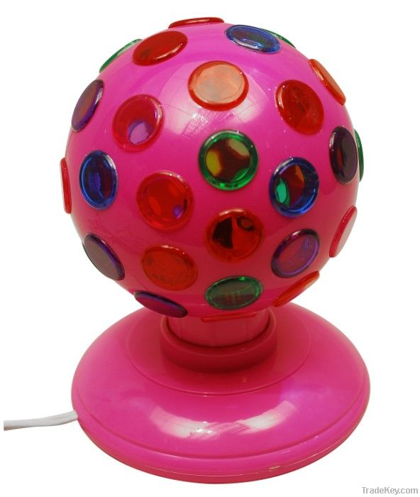 Pink Rotating Flashing Disco Ball With Speakers