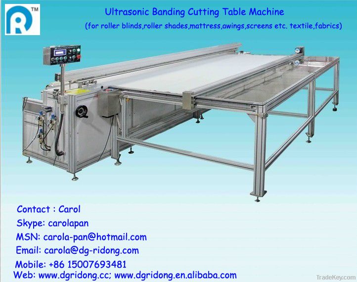 ultrasonic roller blind fabric cutting table