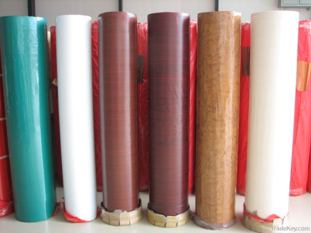 Decorative woodgrain PVC film