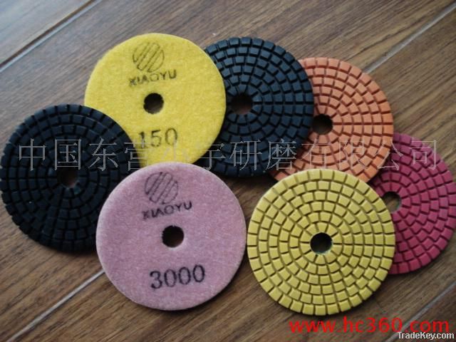 Diamond flexible polishing pads