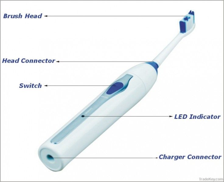 Ultrasonic Electric Toothbrush Rechargable 3 Free Heads