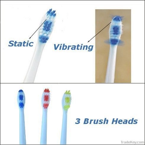 Ultrasonic Electric Toothbrush Rechargable 3 Free Heads