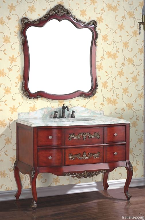 Asia solid wood bathroom basin cabinet