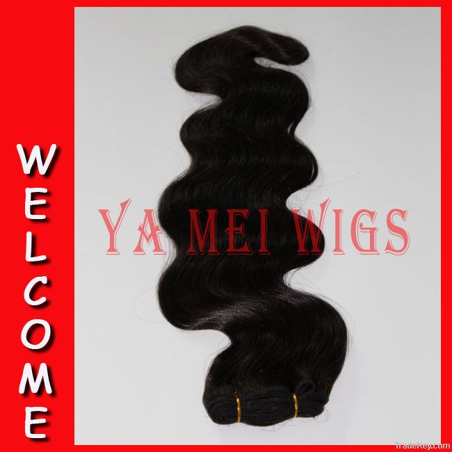 16 inch Body wave 2# high quality 100% human remy hair machine made we