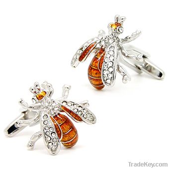 Brown Crystal Animal Cufflink