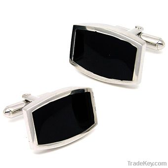 Classic Black Rectangle Cufflink