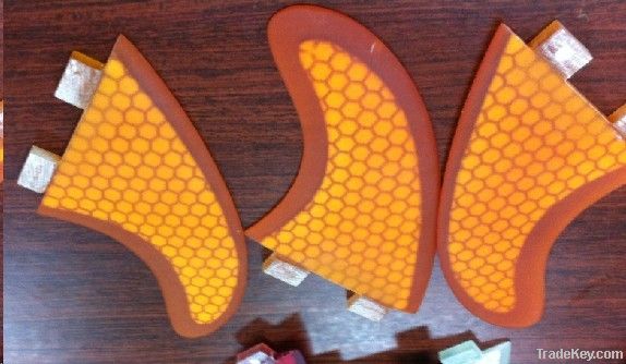 Top quality fiberglass honeycomb surfboard fins