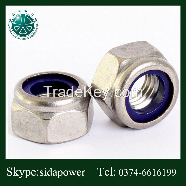 DIN 985 Hex Nylon Lock Nut Nylon insert lock Nut Hot Sale Nylon Nut