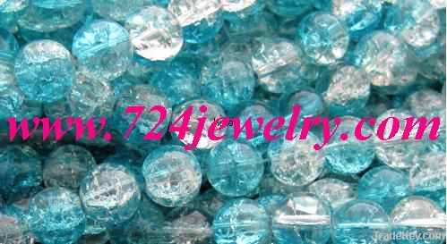 New Fashion 10MM Crack Crystal Round Beads, 100 Strands/Lot
