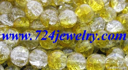 New Fashion 10MM Crack Crystal Round Beads, 100 Strands/Lot