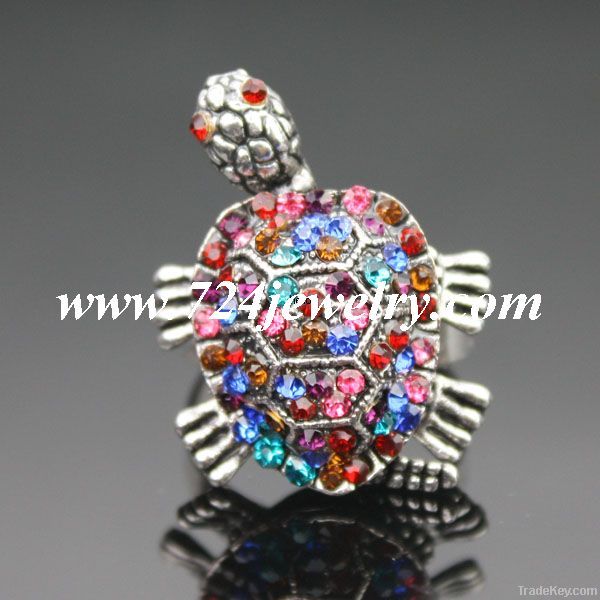 Newest Hot Rhinestone Rings Fashion Animal Jewelry, 50 Pcs/Lot