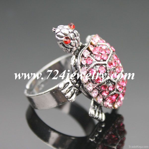 Newest Hot Rhinestone Rings Fashion Animal Jewelry, 50 Pcs/Lot