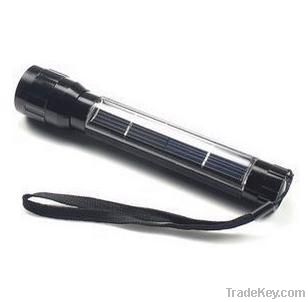 solar LED flashlight, Hand spin power, need not to replace the battery