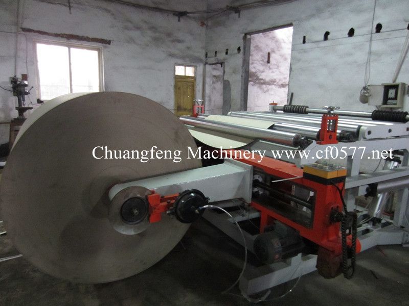 Paper roll sitting rewinding machine