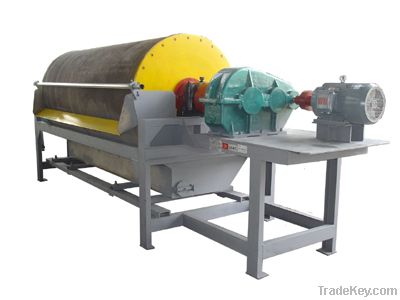 Wet permanent magnetic drum separator