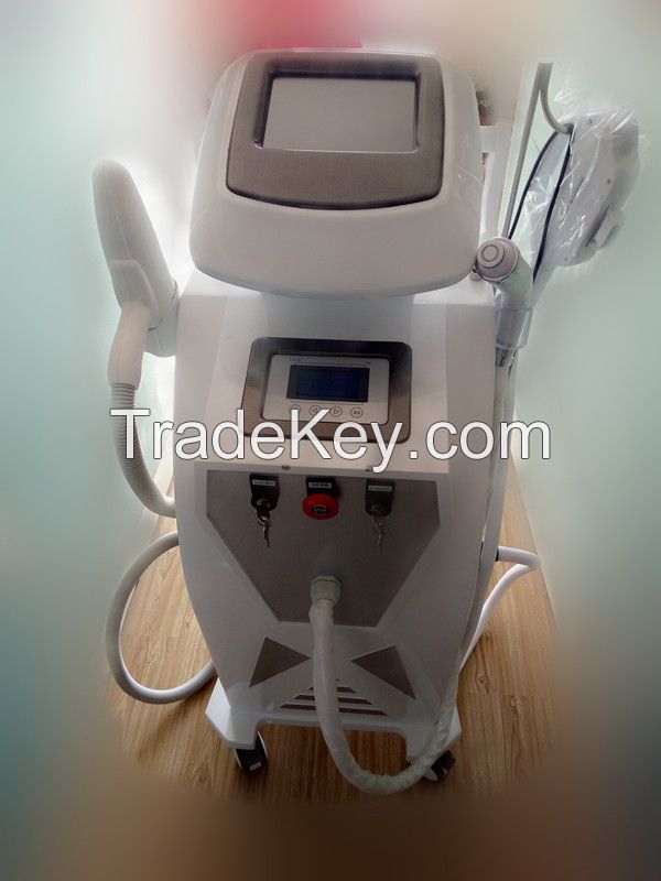 3 Handles Multifunctional Elight RF Nd Yag Laser Beauty machine