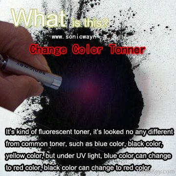 UV Fluorescent change color toner powder