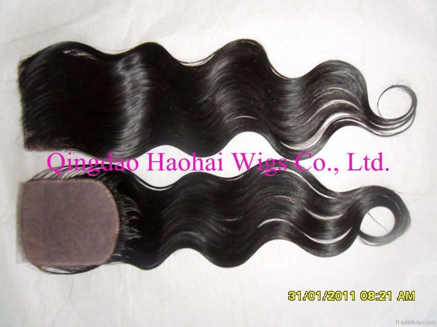 silk top closure, 100% human hair, hidden knots, high quality