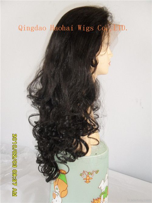 Best sale-human hair-full lace wig-full handtied