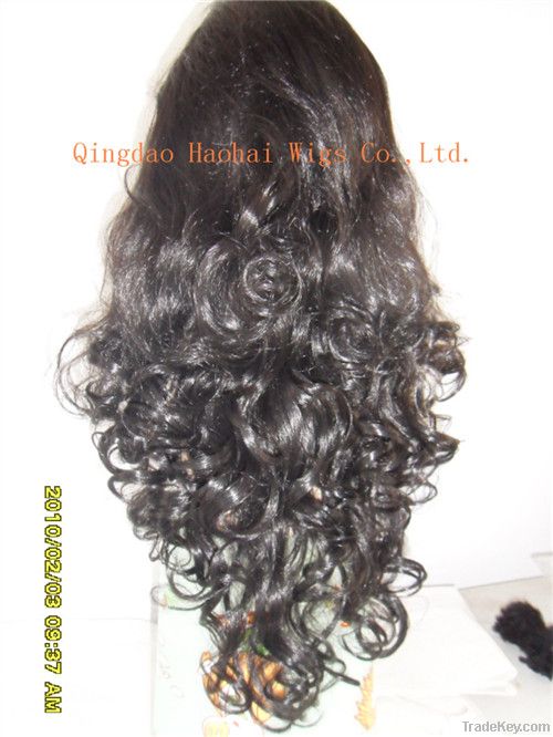 Best sale-human hair-full lace wig-full handtied