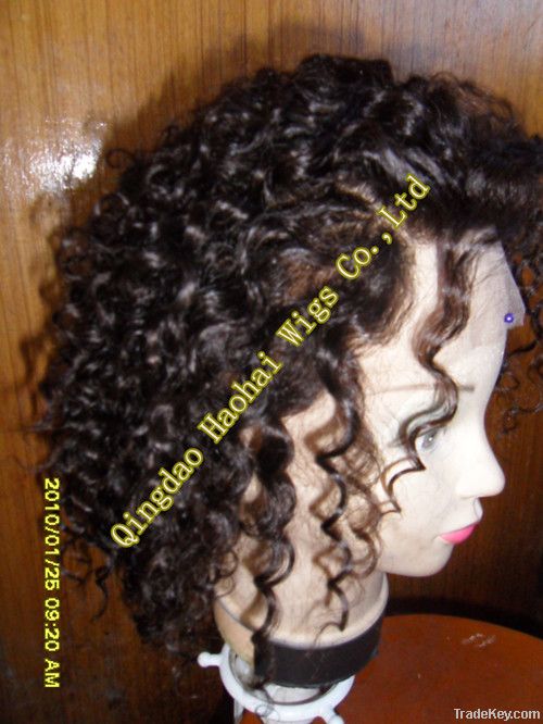 HOT sale-full lace wig-human hair-all handtied