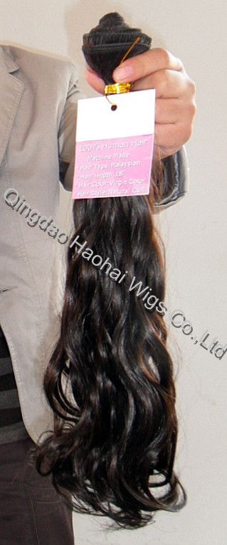 Top sale human hair weft machine made, no shedding tangle free