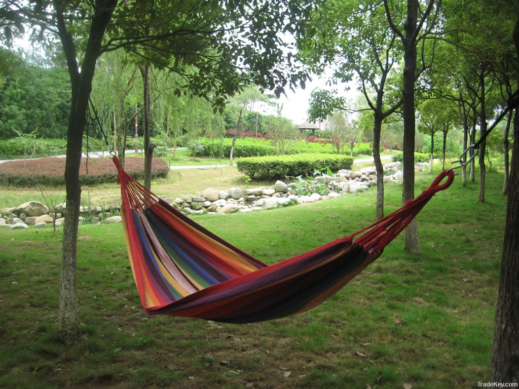 Cotton striped single Hammock