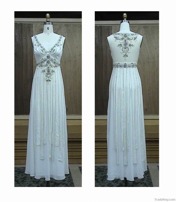 Long White Evening Dress