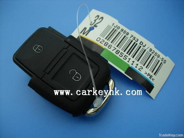 Good quality VW 2 buttons remote flip case