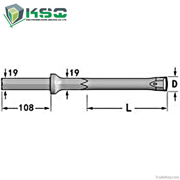Chisel Bit Integral Rod