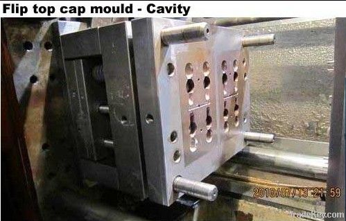 Flip top cap mould