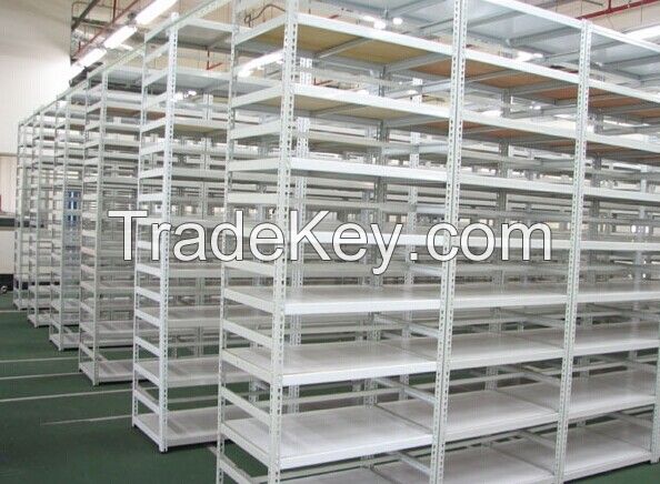 ISO9001/ CE certificate slotted angle shelving/ light duty shelving