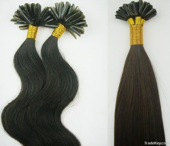 100% human hair extension U-tip