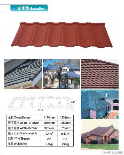 stone coated metal roof tile