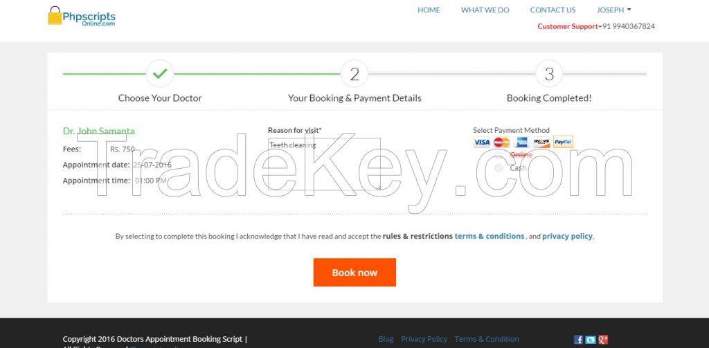 Doctor Appointment Booking Script