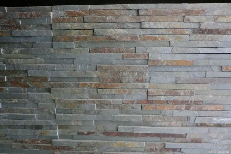 slate culture stone wall panel