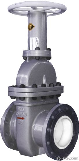 Ceramic wedge dregs-delivering gate valve