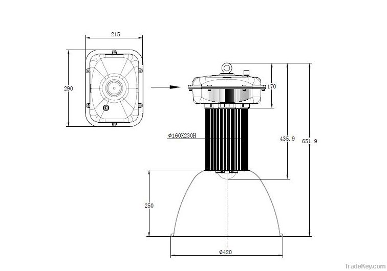 150W LED High Bay Lighting (HZ-GKD150WAC)