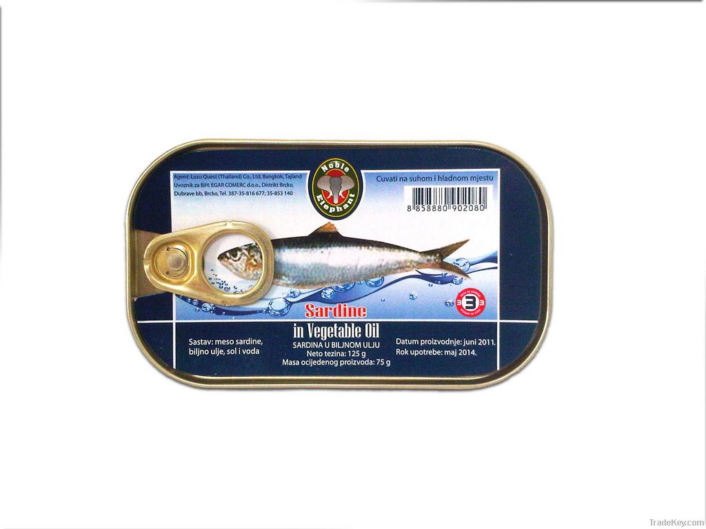 Sardine in Vegetable Oil 125g