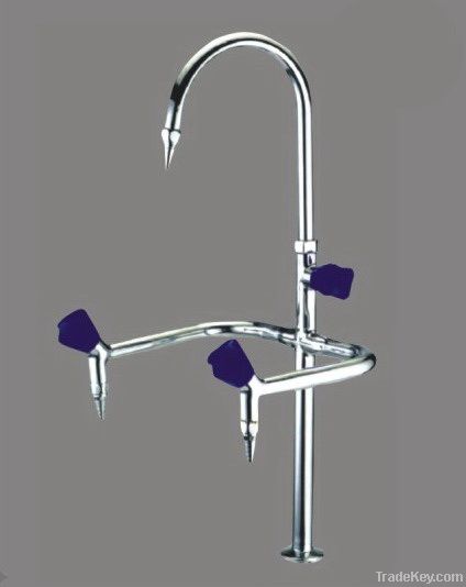 Tap series-Triple outlet Bench-top Stainless Steel Gooseneck Tap