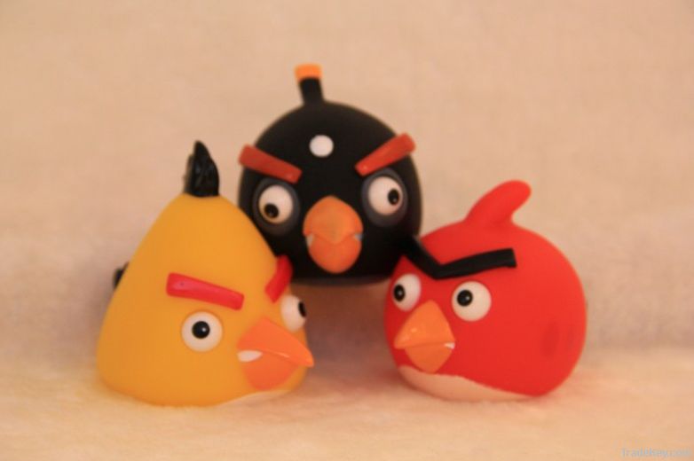 Angry birds prominent eyes hollow plastic doll toy of six