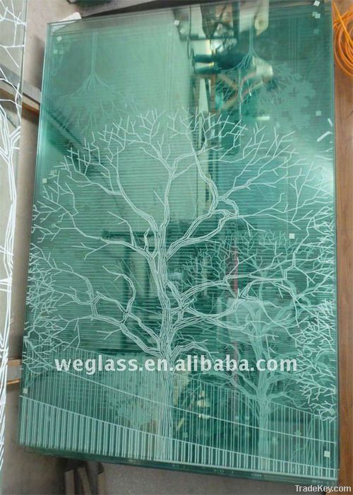 Silk screen printing glass partition